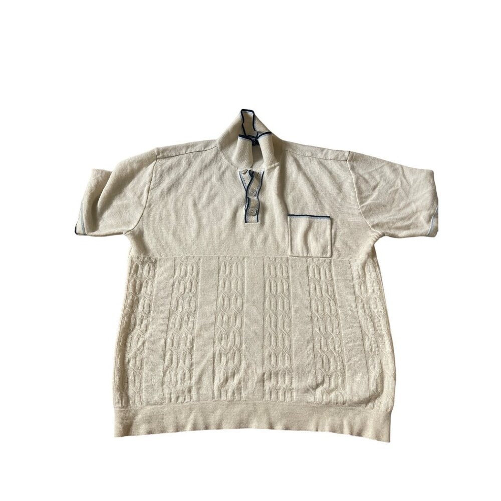 George & Martha Vintage Men's Size Large 100& Acrylic 90sโ 70s Preppy Shirt